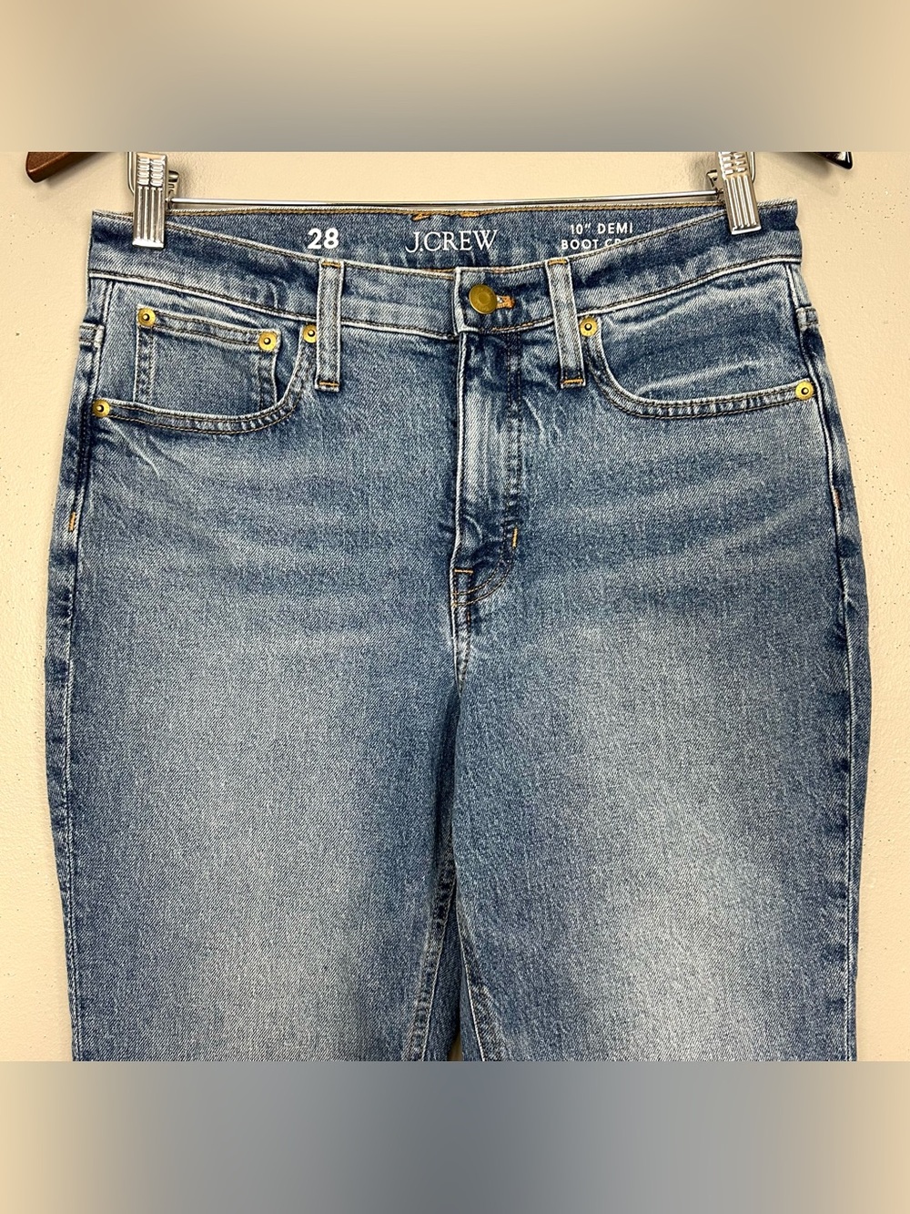 J. Crew 10” Demi Boot Crop Jean Women’s Size 28 Mid Rise Slightly Stretchy Denim - Picture 3 of 9